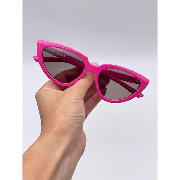 BALENCIAGA Sunglasses BB0182S 003 Fuchsia/Brown Women NEW - Picture 6 of 9